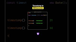 How to convert Timestamp to Milliseconds in JavaScript [upl. by Newmark]