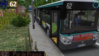 Omsi 2 Ligne 62 Irisbus Citelis 18 Stif RATP [upl. by Niarfe]