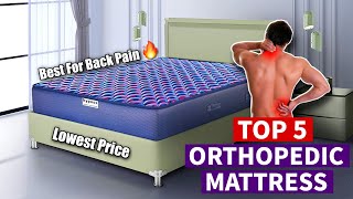 Top 5 Best Orthopedic Mattress For Back Pain In India 2024  Orthopedic Mattress  Prices  Review [upl. by Clippard]