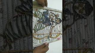 Jay Shree Ram art and craft  newspaper craft shorts short shortvideo craft newspapercraft art [upl. by Joses]