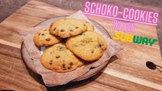 Schoko Cookies wie von Subway I Backen  Baking [upl. by Horsey]