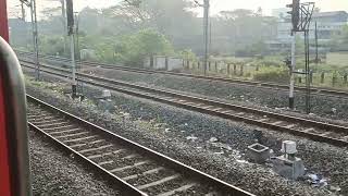 Train Journey Kanyakumari Express meeting Ernad Express bound for Mangalore [upl. by Drofnas386]