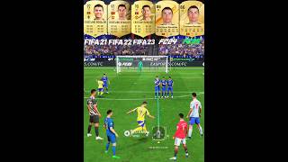 Cristiano Ronaldo Free Kicks Evolution From FIFA 21 To EA FC 25 ronaldo cr7 fc25 freekickgoals [upl. by Nadean]