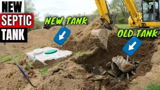 Demolishing old septic tank and installing new 1250 gallon tank on Homestead [upl. by Yeorgi]