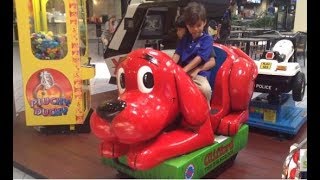 Riding Clifford Big Red Dog and Race Car at The Mall Playground [upl. by Patrizia]