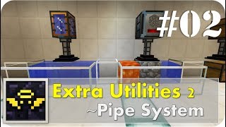 Minecraft Extra Utilities 2 解説 part2 ～アイテム輸送システム～ [upl. by Nawuq]