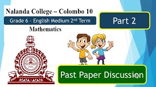 Mathematics Grade 6  English Medium Nalanda College 2nd term 2020 part II [upl. by Anak587]