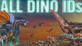 🔴 All ARK DINO IDs  How to Spawn ALL DinosCreatures  From A to Z  PCXBOXPS4  2018 [upl. by Ybanrab374]