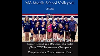 MA Middle School Volleyball End of Year Video [upl. by Nonregla]