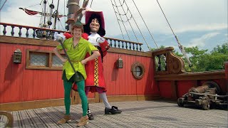 Peter Pan and Captain Hook on a Adventure at Disneyland Paris [upl. by Trahern]