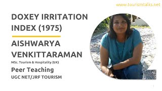 DOXEYS IRRITATION INDEX  AISHWARYA VENKITTARAMAN  Peer Teaching  UGC Net Tourism  Tourism Talks [upl. by Ateuqirne928]