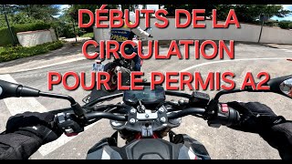 Débuts de la circulation pour le permis moto A2 [upl. by Arrahs48]