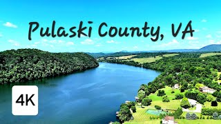 An Aerial Glimpse of Pulaski County Virginia  4K [upl. by Leoj]