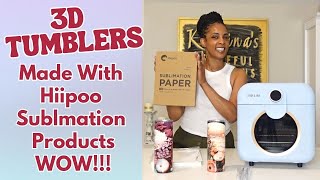 Amazing Results 3D Sublimation Tumblers Using Hiipoo Products WOW [upl. by Suired]