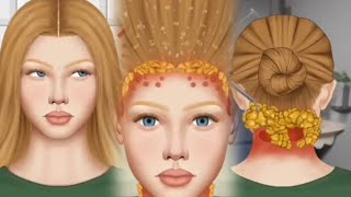 Beautiful girl severe head and neck infection treatment by relaxing asmr asmr animation asmrvideo [upl. by Alema]