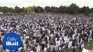 Record 140000 Muslims attend Eid celebration in Birmingham [upl. by Nnylyoj]