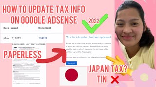 YouTube Tax Reduction 1042S form 2021  Google Adsense Paperless Japan tax [upl. by Nagol]