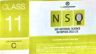 NSO Class 11  202223 SOF NSO National Science Olympiad Question Paper Class 11 SetC nso class11 [upl. by Neyuq543]