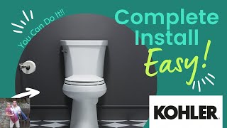 Kohler Highline Arc Toilet Unboxing and Installation [upl. by Hnahk]