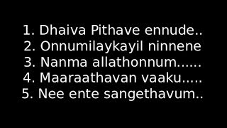 Malayalam Christian Worship songs with lyrics 2 [upl. by Duax]