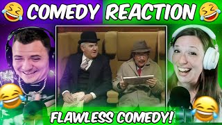 Americans React The Two Ronnies  Crossword SKETCH [upl. by Codding]