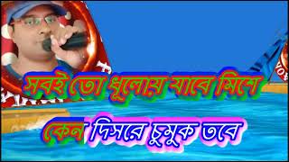 Ai To Jiban Hinsa Biddes Karaoke With Scrolling Lyrics New [upl. by Elletse]