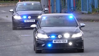 Two Golf Rs  Audi S3 Greater Manchester Police GMP TVIU Tactical Vehicle Interception Unit [upl. by Minnaminnie638]