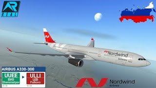 Real Flight Simulator  Nordwind Airlines A330300  Moscow SVO  Saint Petersburg LED [upl. by Zared]