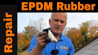 EPDM Rubber Roof Repair  DIY  Only Super Silicone Seal scissors brush fleece  Liquid Seal [upl. by Smith]