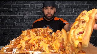 ASMR NO TALKING CHILI CHEESE DOGS  CHILI CHEESE FRIES MUKBANG [upl. by Ellison]