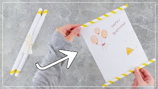 DIY Geburtstagskarte basteln  schnelle einfache Idee zum Geburtstag 🥳 [upl. by Sorensen]