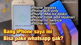 iPhone bypass wifi only imei ke blokir  masih bisa menggunakan whatsapp [upl. by Meesaw706]