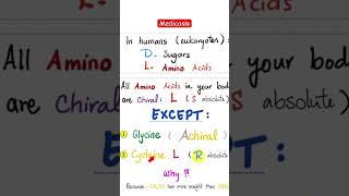 Amino Acids Chirality Stereochemistry Sugar Levo L vs Dextro D and R vs SBiochemistry [upl. by August646]