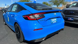 2023 Honda Civic Sport Hatchback  Boost Blue Pearl  Walkaround [upl. by Jotham]