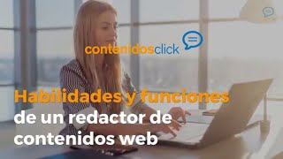 Habilidades y funciones de un redactor de contenidos [upl. by Carolynn]