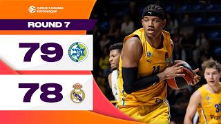 Dramatic 01 SECOND victory  Maccabi  Real Madrid  BASKETBALL HIGHLIGHTS R7 202425 [upl. by Doe516]