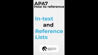 APA7th Referencing  Intext citations and the reference list [upl. by Wattenberg776]