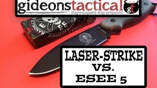 ESEE Laser Strike vs ESEE 5 Knife Comparison [upl. by Sokem]