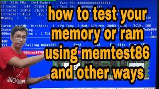 how to test your memory or ram using memtest86 and other ways [upl. by Belva]