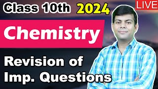 Chemistry Revision  Important Questions for 2024 Exams  ICSE Class 10th [upl. by Lannie]