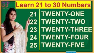 21 to 30 Numbers Spellings for Kids  Number Names 21 to 30  Counting Number with Spelling 2130 [upl. by Williams]