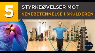 5 Styrkeøvelser mot Senebetennelse i Skulderen med strikk [upl. by Hezekiah]