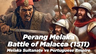 Perang Melaka Battle of Malacca 1511 Imagined with AI Melaka Sultanate vs Portuguese empire [upl. by Aihtebat148]