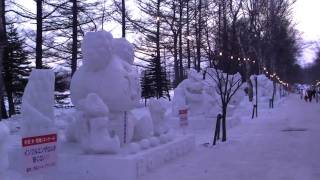 おびひろ氷まつり雪像 12 北海道帯広市 Obihiro Ice Festival Snow Sculpture Hokkaido [upl. by Farly]