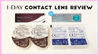 Acuvue Oasys 1 Day vs Dailies Total 1 Contact Lens Comparison  AskAshley [upl. by Kirad680]