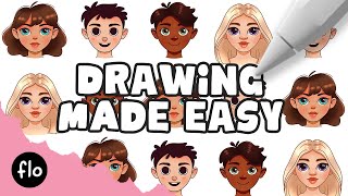 Create Your Own Character in Procreate  Easy Drawing Tutorial [upl. by Frida395]