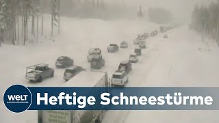 NATURKATASTROPHE Heftiger Wintereinbruch beschert Kalifornien meterweise Schnee [upl. by Dimitri]