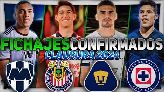 ¡MÁS de 20 FICHAJES OFICIALES del CLAUSURA 2024 ¡PONCHITO LLEGA a CRUZ AZULDe la PREMIER a RAYADOS [upl. by Farhsa]