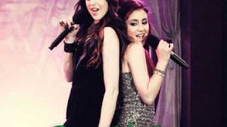 Victorious  Elizabeth Gillies amp Ariana Grande  Give it Up Studio [upl. by Ailak685]