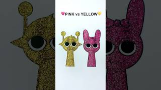 Pinki vs Simon 💖 Pink vs Yellow 💛 Sprunki fun drawing [upl. by Ymmit]